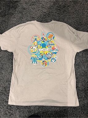 Walt Disney WorldEpcot Attractions Gray T-Shirt  XXL Nostalgic Figment Monorail
